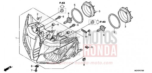 PROJECTEUR CBR1000RRD de 2013